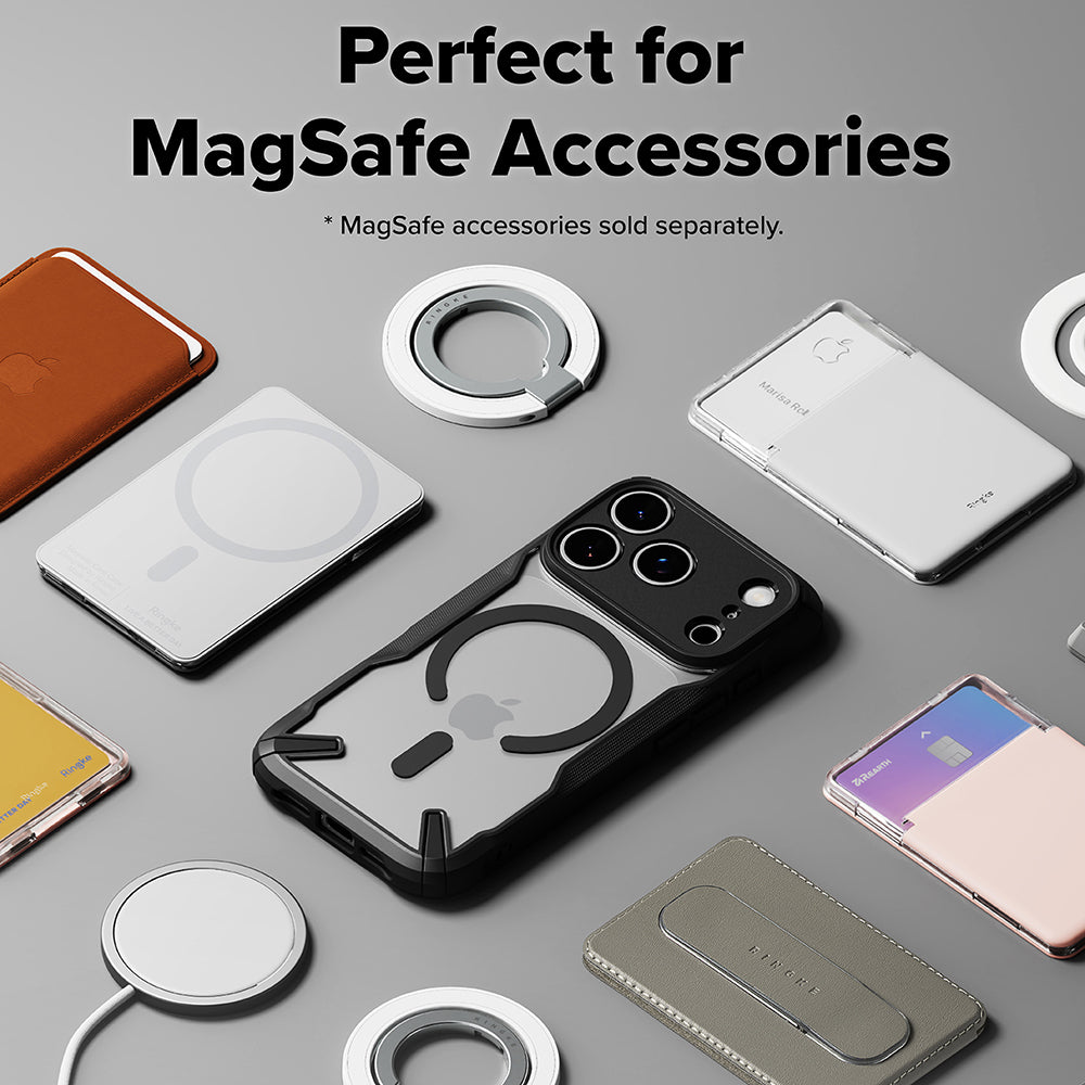 Ovitek MagSafe za Apple iPhone 17 Pro, Ringke, Fusion X, Črn
