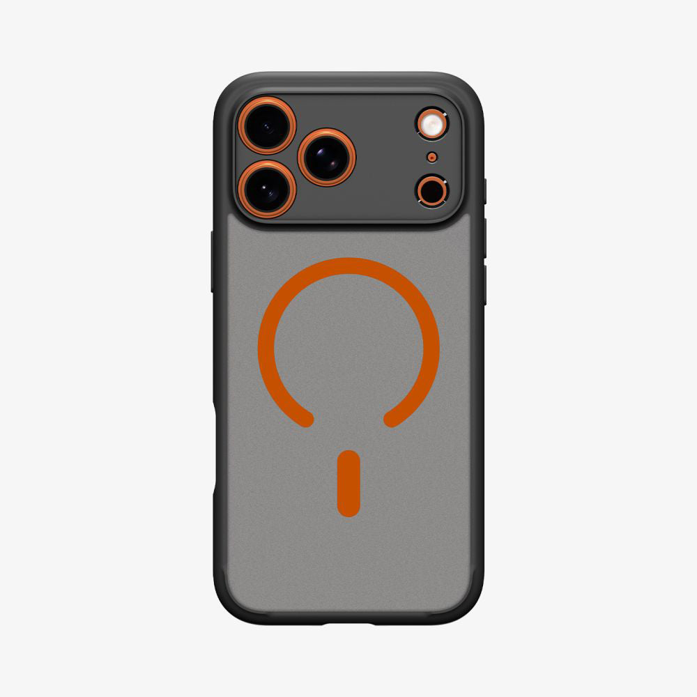 Ovitek MagSafe za Apple iPhone 17 Pro, Spigen, Ultra Hybrid, Črno Oranžen Satin ACS10483