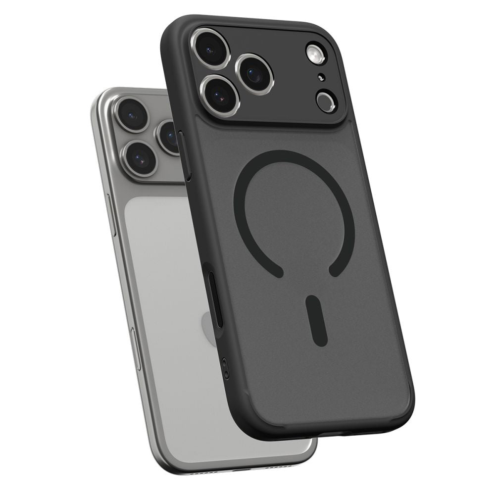 Ovitek MagSafe za Apple iPhone 17 Pro, Spigen, Ultra Hybrid, Satenasto črn ACS10349