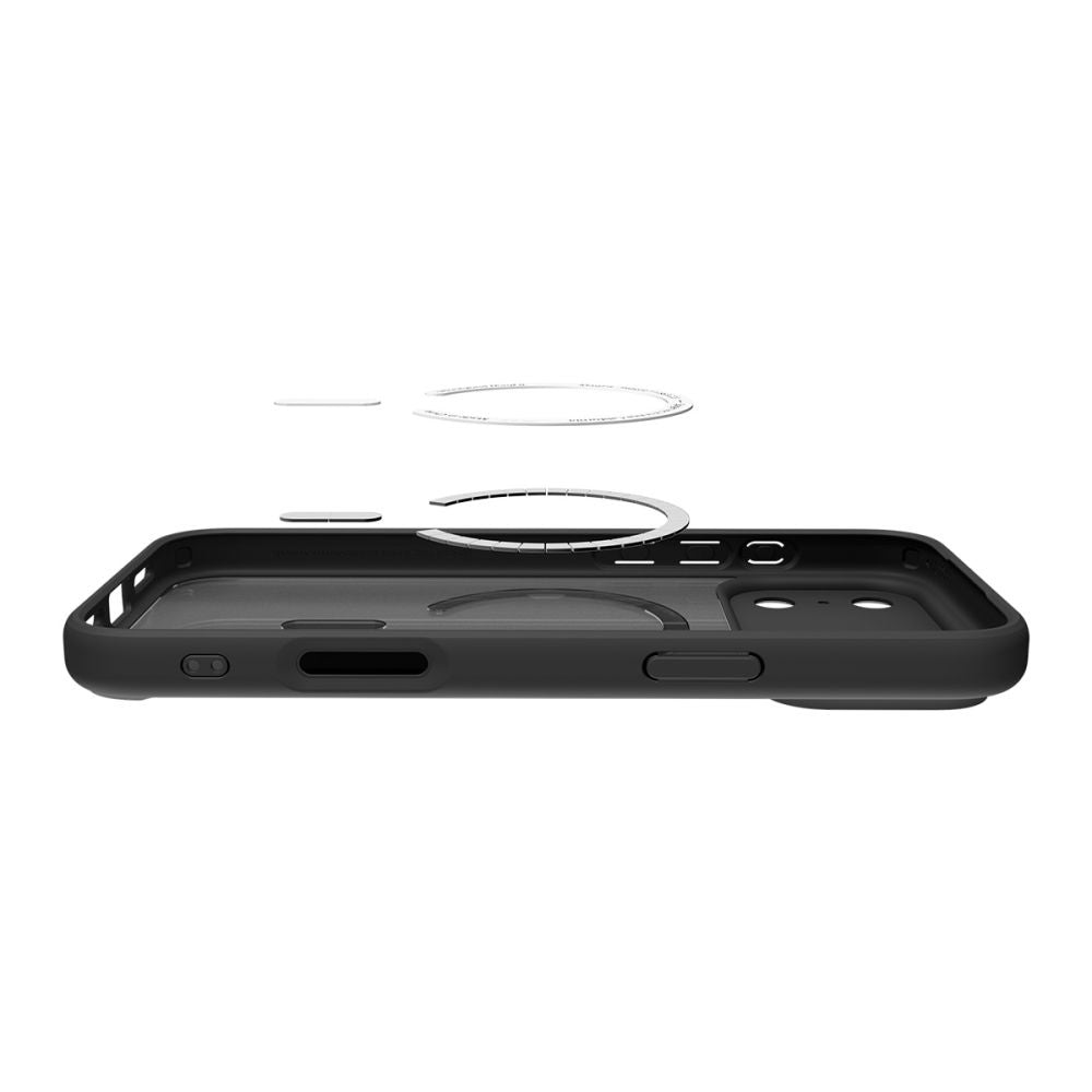 Ovitek MagSafe za Apple iPhone 17 Pro, Spigen, Ultra Hybrid, Satenasto črn ACS10349