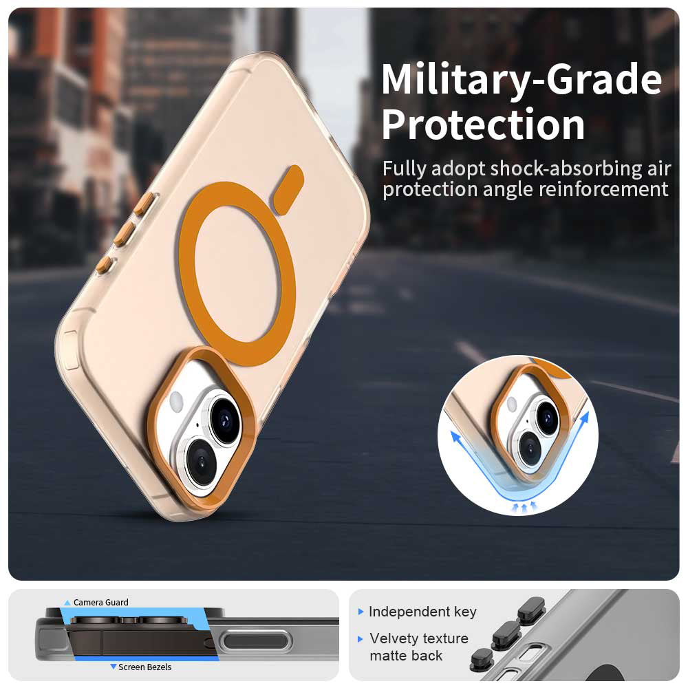 MagSafe ovitek za Apple iPhone 17 Pro, Techsuit, CandyCase, Oranžen