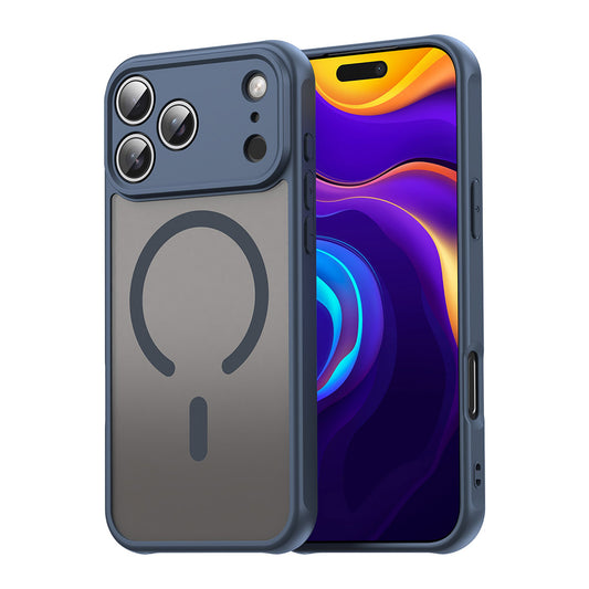 Ovitek MagSafe za Apple iPhone 17 Pro, Techsuit, HaloFrost II, Temno modra