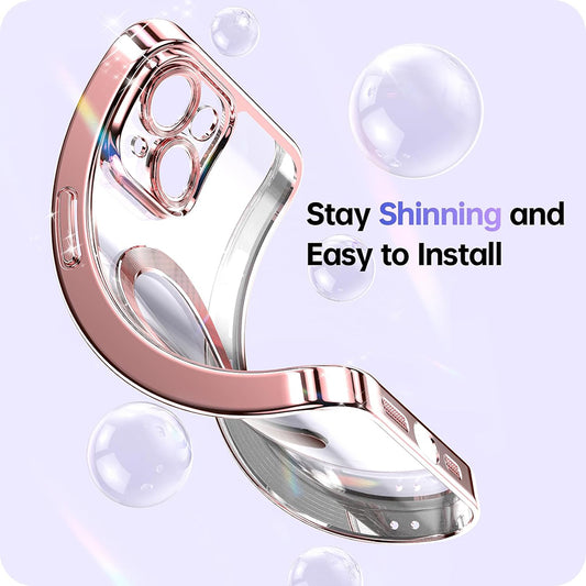 Ovitek MagSafe za Apple iPhone 17 Pro, Techsuit, Luxury Glitter, Zlat.