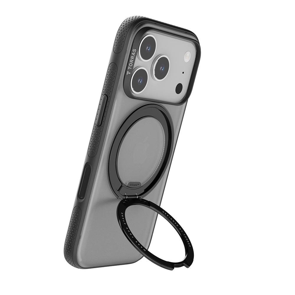 Ovitek MagSafe za Apple iPhone 17 Pro, Torras, Ostand R Fitness, Črn