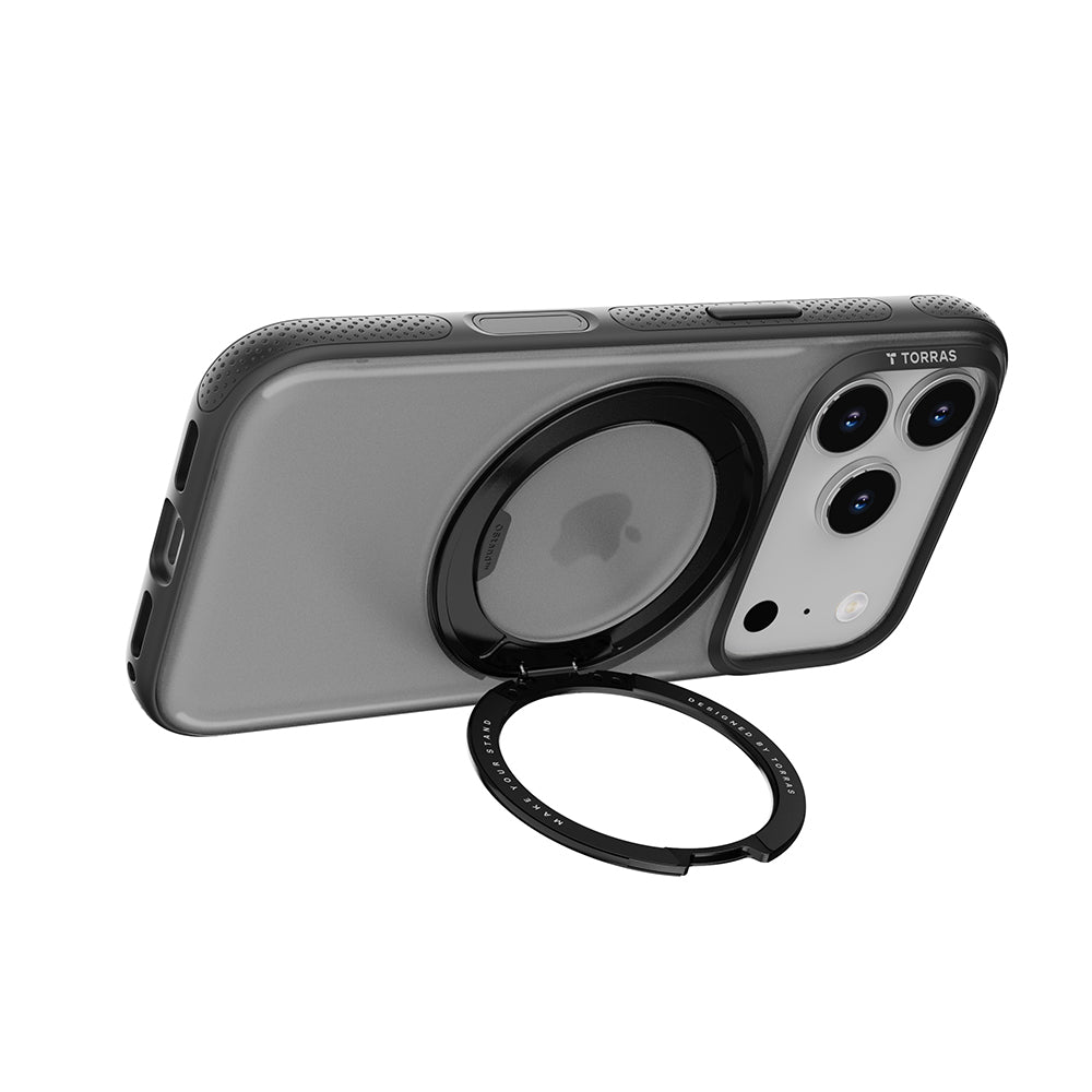 Ovitek MagSafe za Apple iPhone 17 Pro, Torras, Ostand R Fitness, Črn