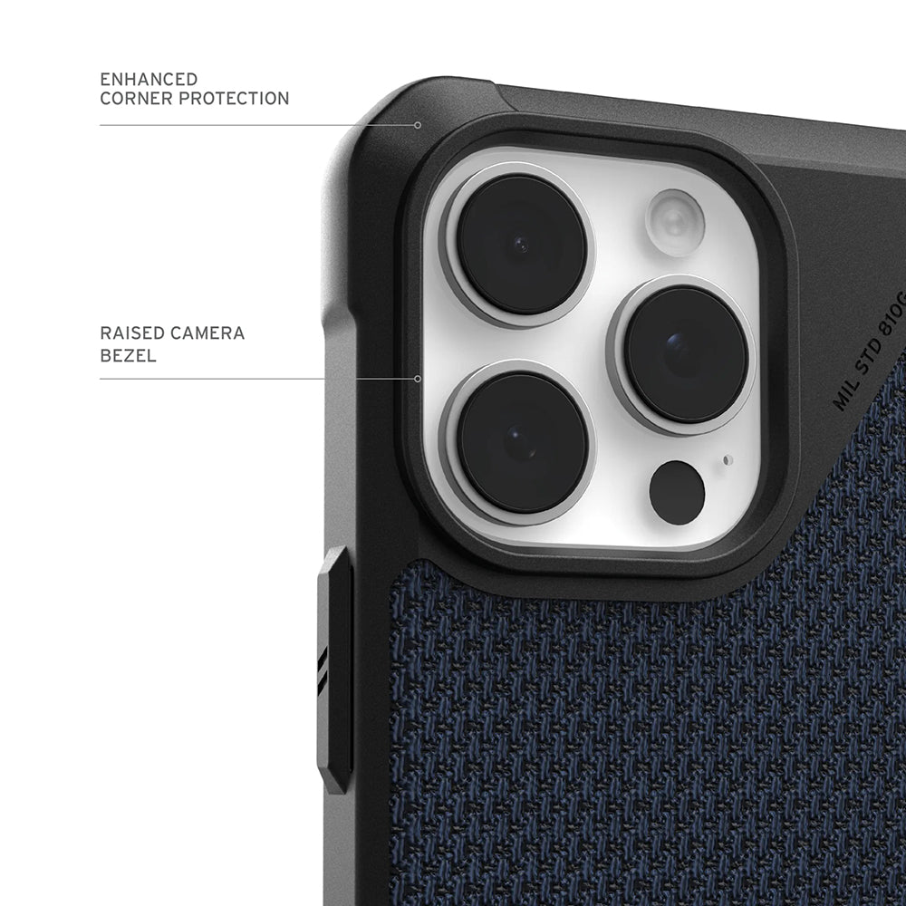 Ovitek MagSafe za Apple iPhone 17 Pro, Urban Armor Gear, Metropolis LT Kevlar, Mornarsko modra