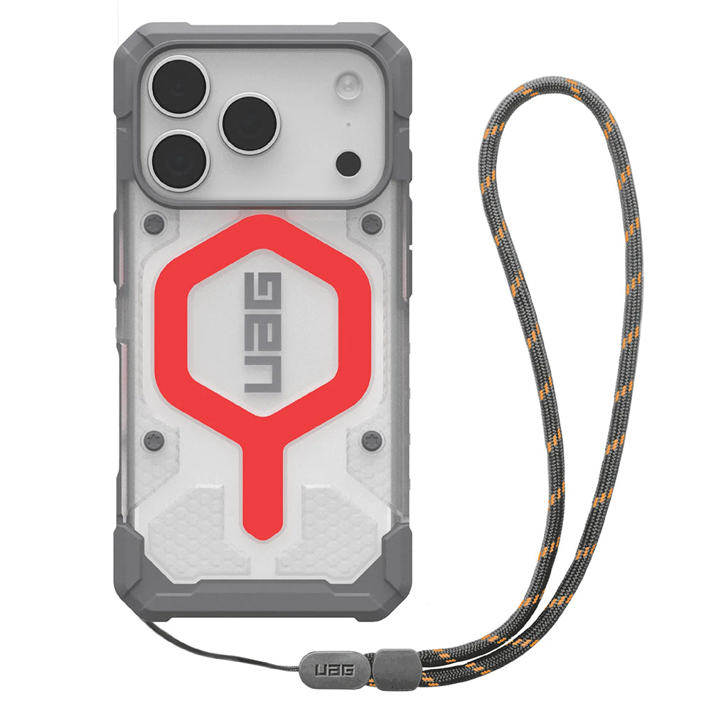Ovitek MagSafe za Apple iPhone 17 Pro, Urban Armor Gear, Pathfinder Clear with Lanyard, Roza
