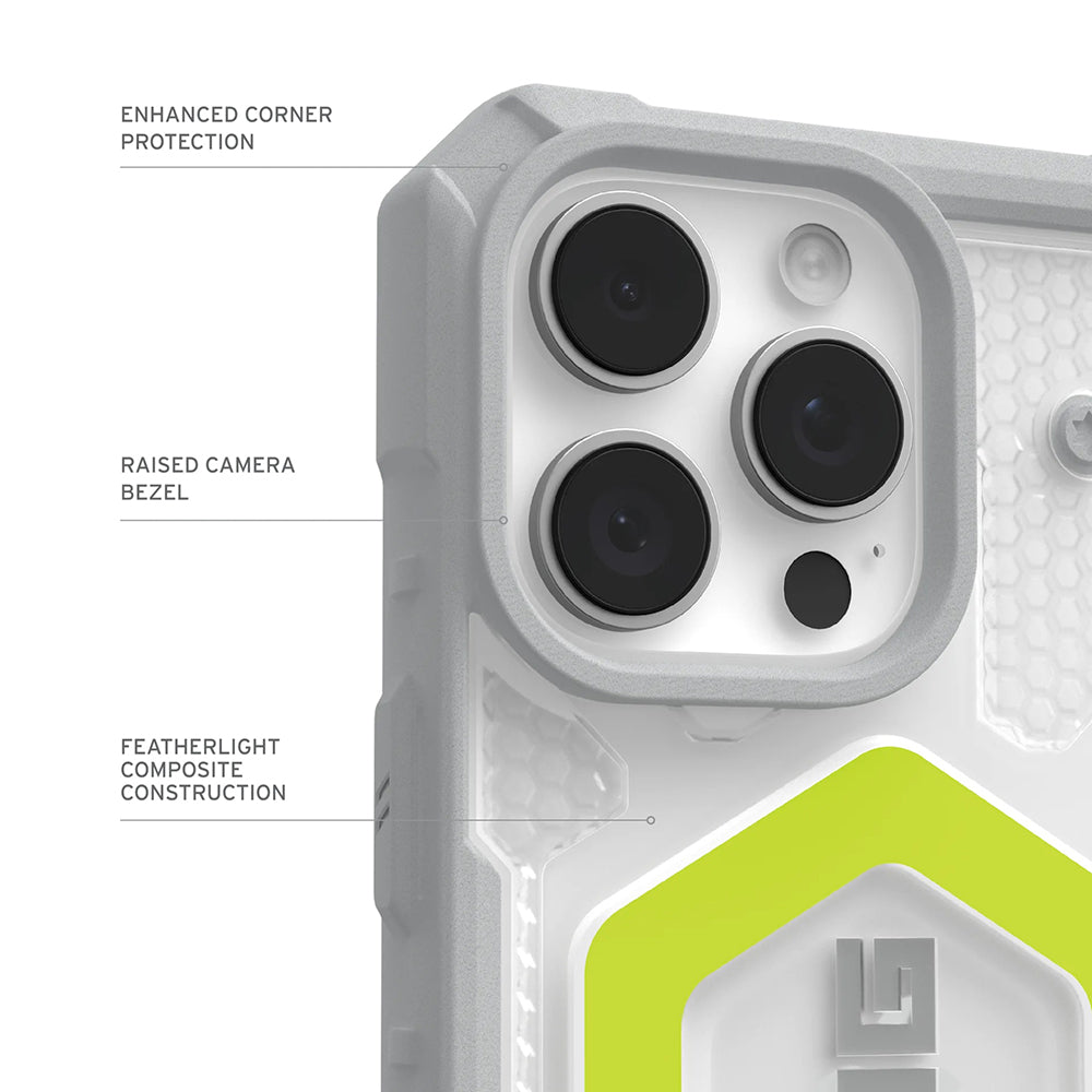 Ovitek MagSafe za Apple iPhone 17 Pro, Urban Armor Gear, Pathfinder Clear, Zelen
