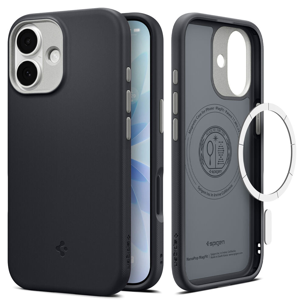 Ovitek MagSafe za Apple iPhone 17, Spigen, Caseology Nano Pop, Črna ACS10366