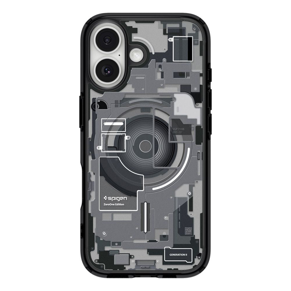 Ovitek MagSafe za Apple iPhone 17, Spigen, Ultra Hybrid Zero One, Črn