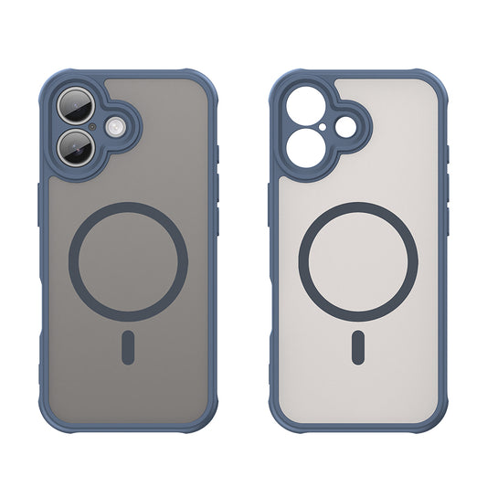 Ovitek MagSafe za Apple iPhone 17, Techsuit, HaloFrost II, Temno modra