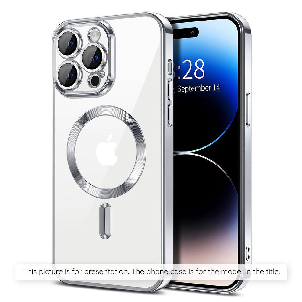 Ovitek MagSafe za Apple iPhone 17, Techsuit, Luxury Crystal, Srebrn