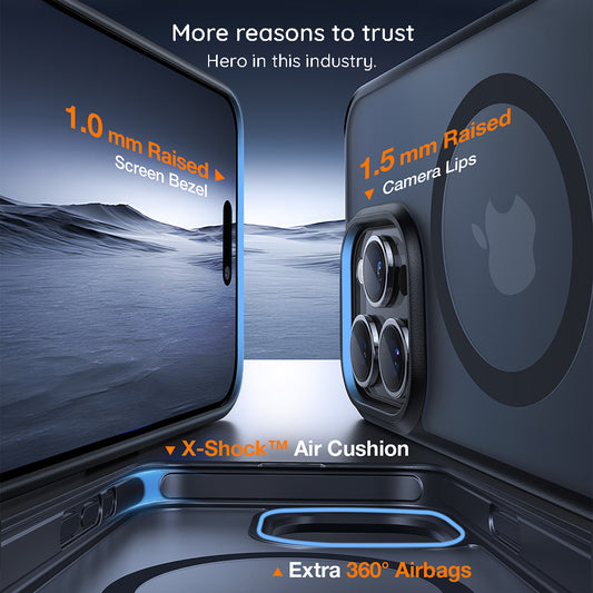 MagSafe ovitek za Apple iPhone 17, Torras, Pstand, Črna