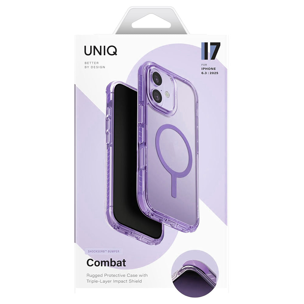 MagSafe Case for Apple iPhone 17, UNIQ, Combat MagClick, Purple