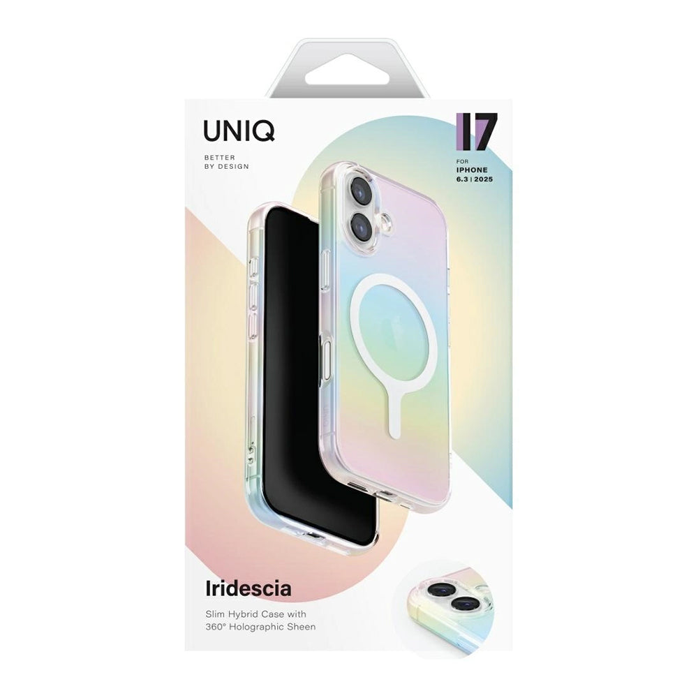 Ovitek MagSafe za Apple iPhone 17, UNIQ, Iridescia MagClick, Večbarvno