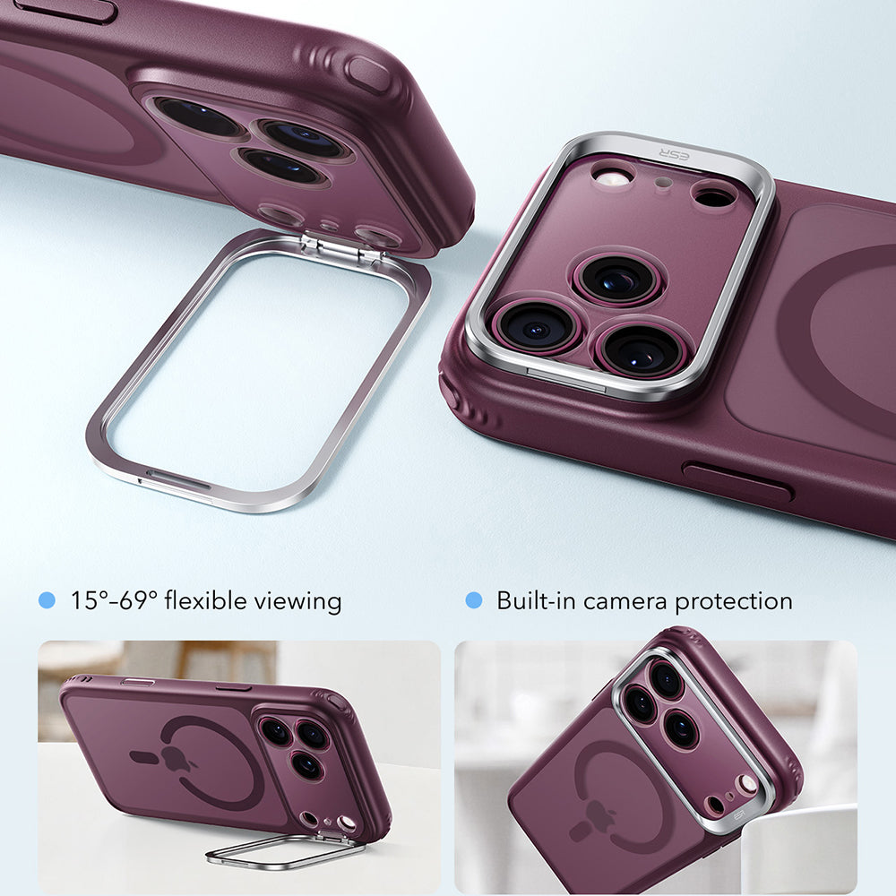 MagSafe ovitek za Apple iPhone 18 Pro / 17 Pro, ESR, Classic Hybrid Kickstand, Temno vijoličen mat