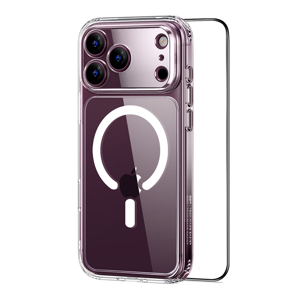 Ovitek MagSafe za Apple iPhone 18 Pro / 17 Pro, ESR, Classic Hybrid s zaščito zaslona, Prozoren
