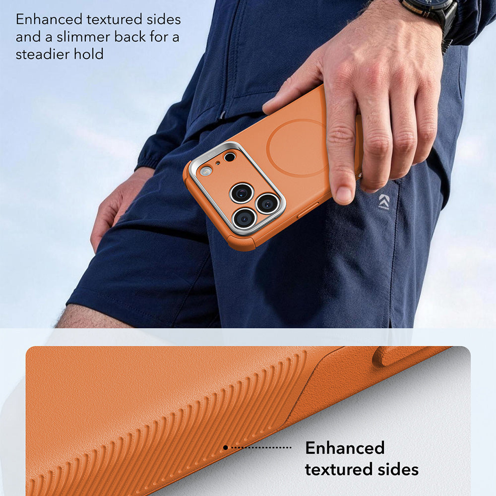 Ovitek MagSafe za Apple iPhone 18 Pro / 17 Pro, ESR, Cyber Armor Kickstand, oranžen