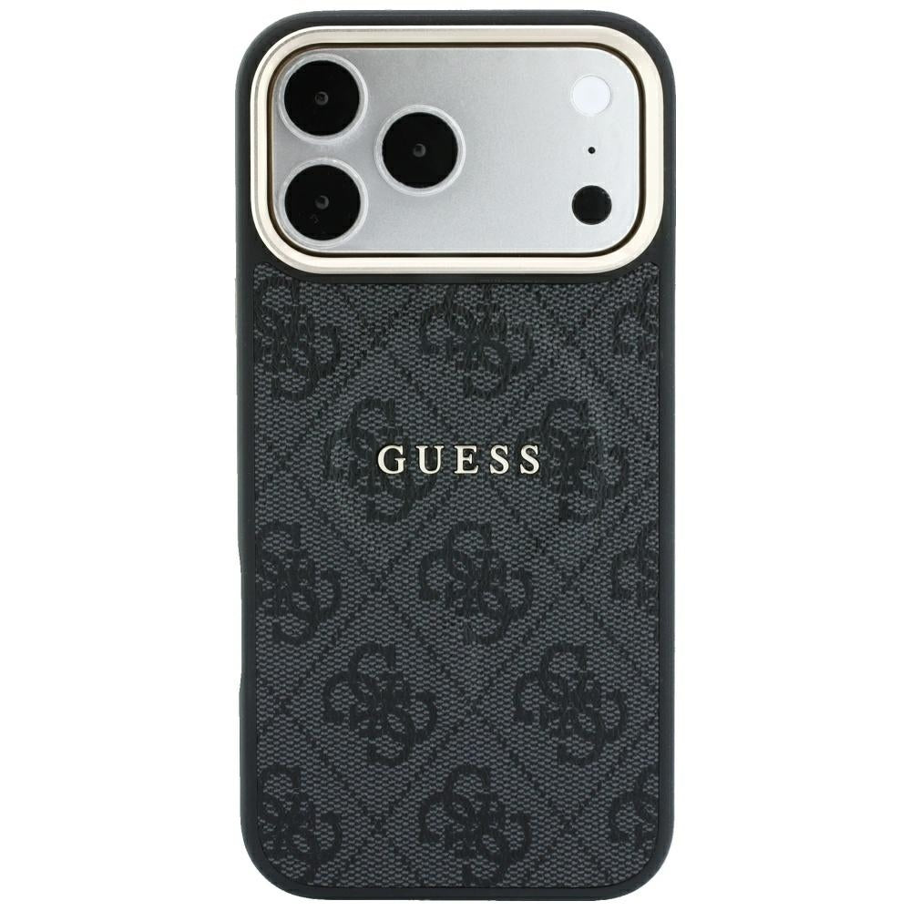 MagSafe ovitek za Apple iPhone 18 Pro / 17 Pro, Guess, 4G Relief Classic, Črn