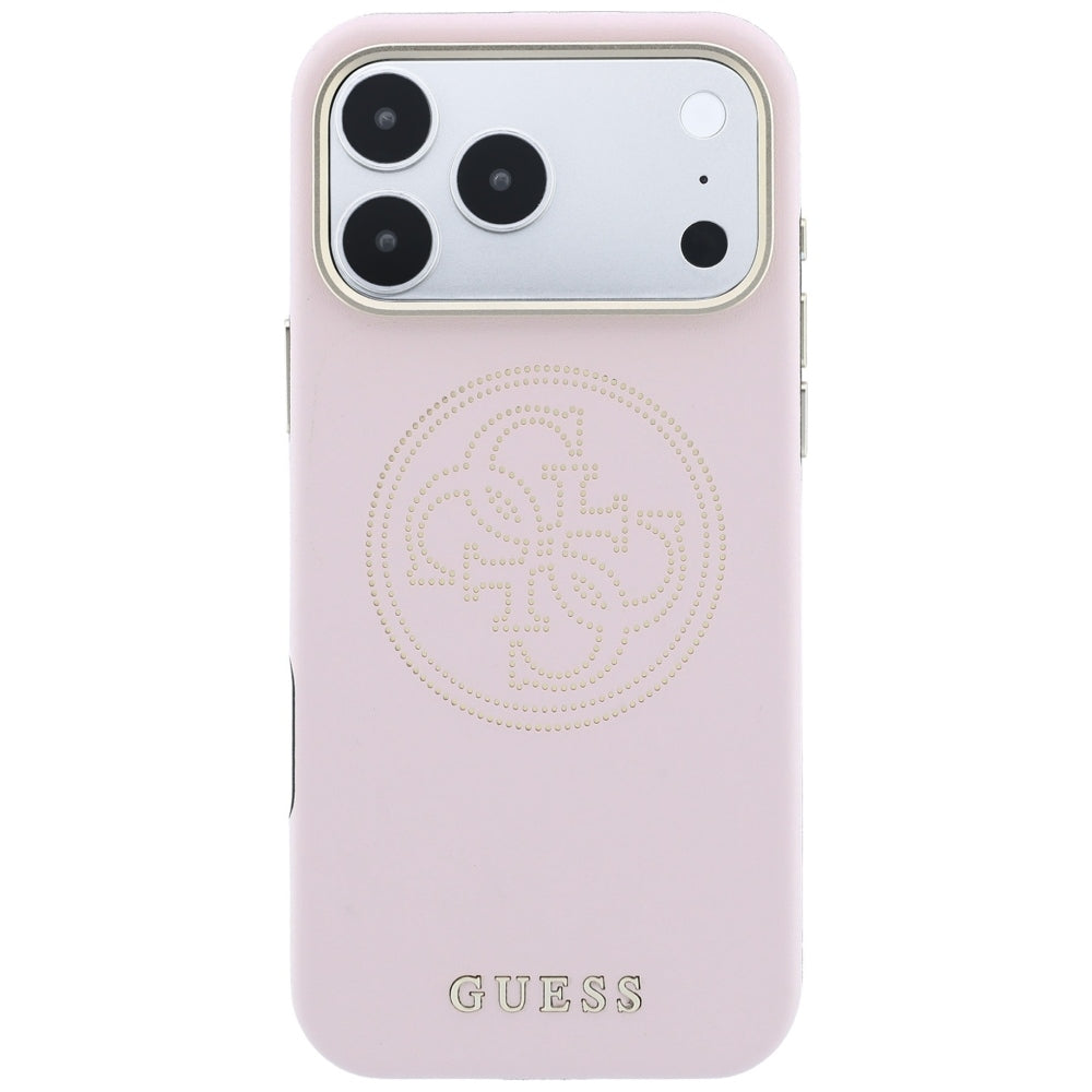 Ovitek MagSafe za Apple iPhone 18 Pro / 17 Pro, Guess, perforiran 4G, roza
