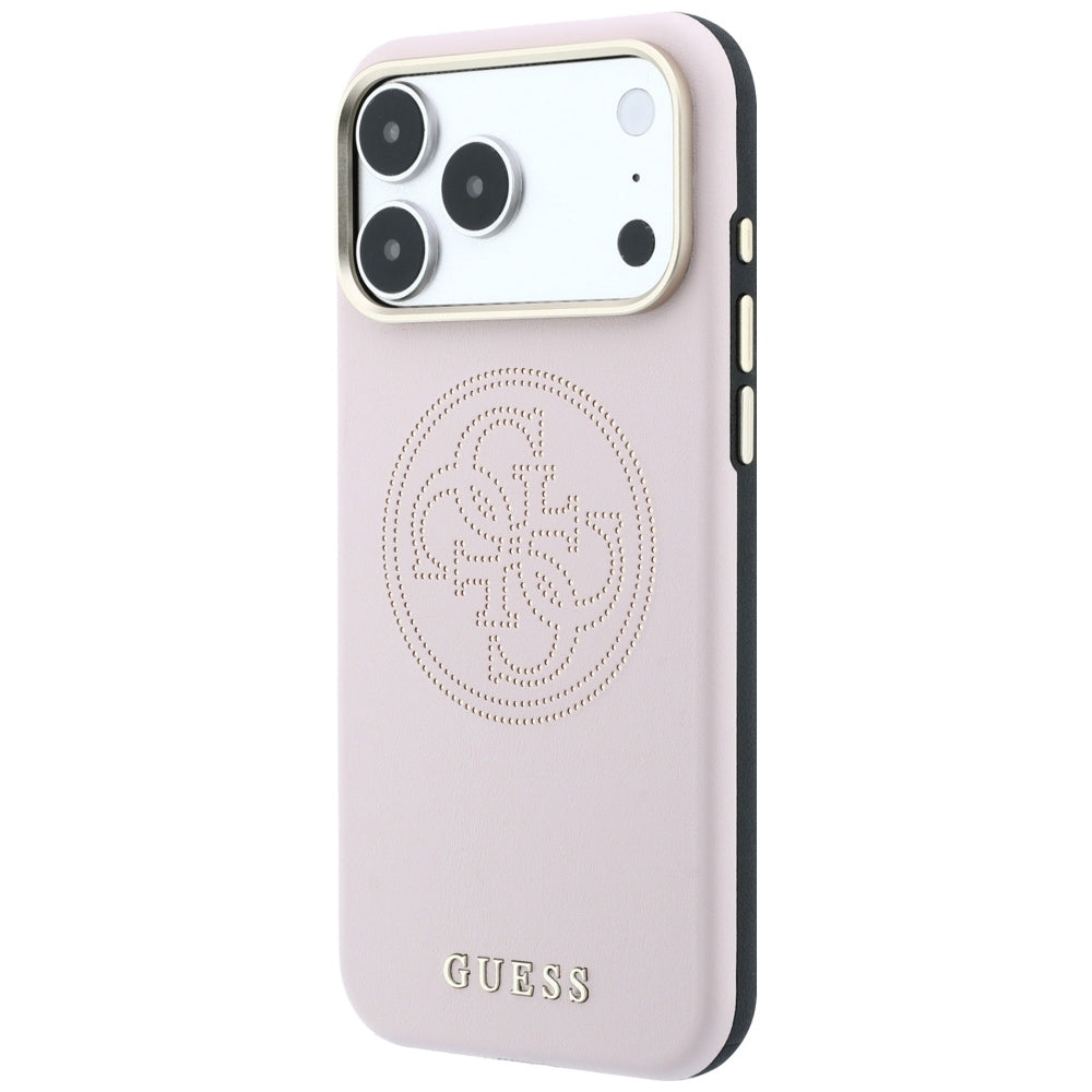 Ovitek MagSafe za Apple iPhone 18 Pro / 17 Pro, Guess, perforiran 4G, roza