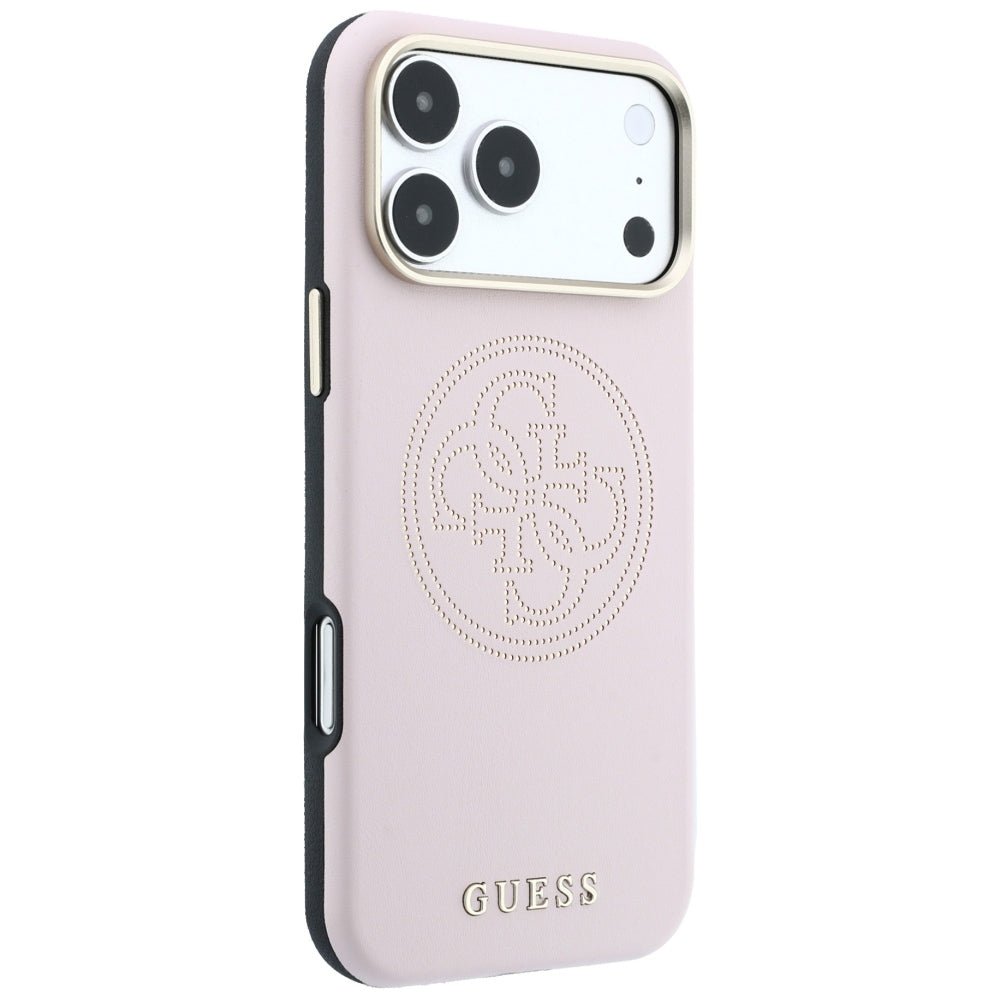 Ovitek MagSafe za Apple iPhone 18 Pro / 17 Pro, Guess, perforiran 4G, roza