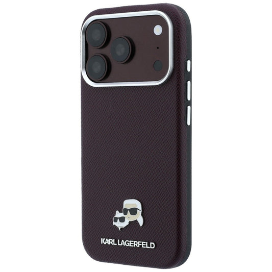 MagSafe ovitek za Apple iPhone 18 Pro / 17 Pro, Karl Lagerfeld, Grained KC Heads, Vijoličen