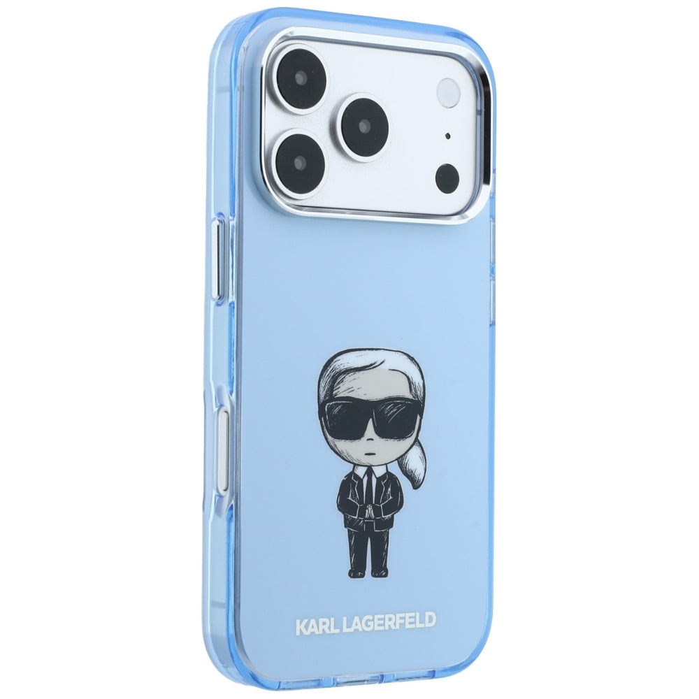 MagSafe ovitek za Apple iPhone 18 Pro / 17 Pro, Karl Lagerfeld, HC IML Ikonik Sketch Print, modra