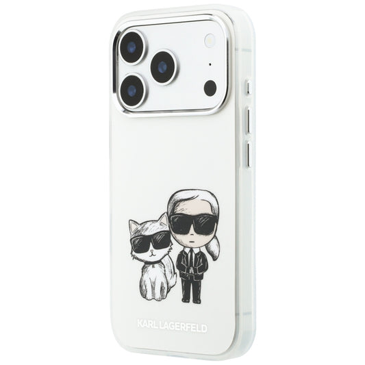MagSafe ovitek za Apple iPhone 18 Pro / 17 Pro, Karl Lagerfeld, IML KC Bodies Sketch Print, Bež