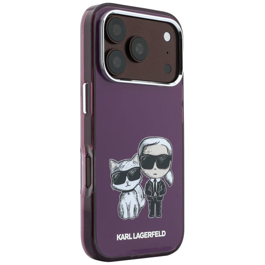 MagSafe ovitek za Apple iPhone 18 Pro / 17 Pro, Karl Lagerfeld, IML KC Bodies Sketch Print, Vijoličen