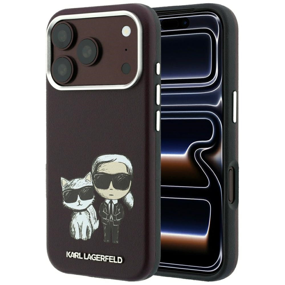 MagSafe ovitek za Apple iPhone 18 Pro / 17 Pro, Karl Lagerfeld, KC Bodies Sketch, Vijolično rdeča