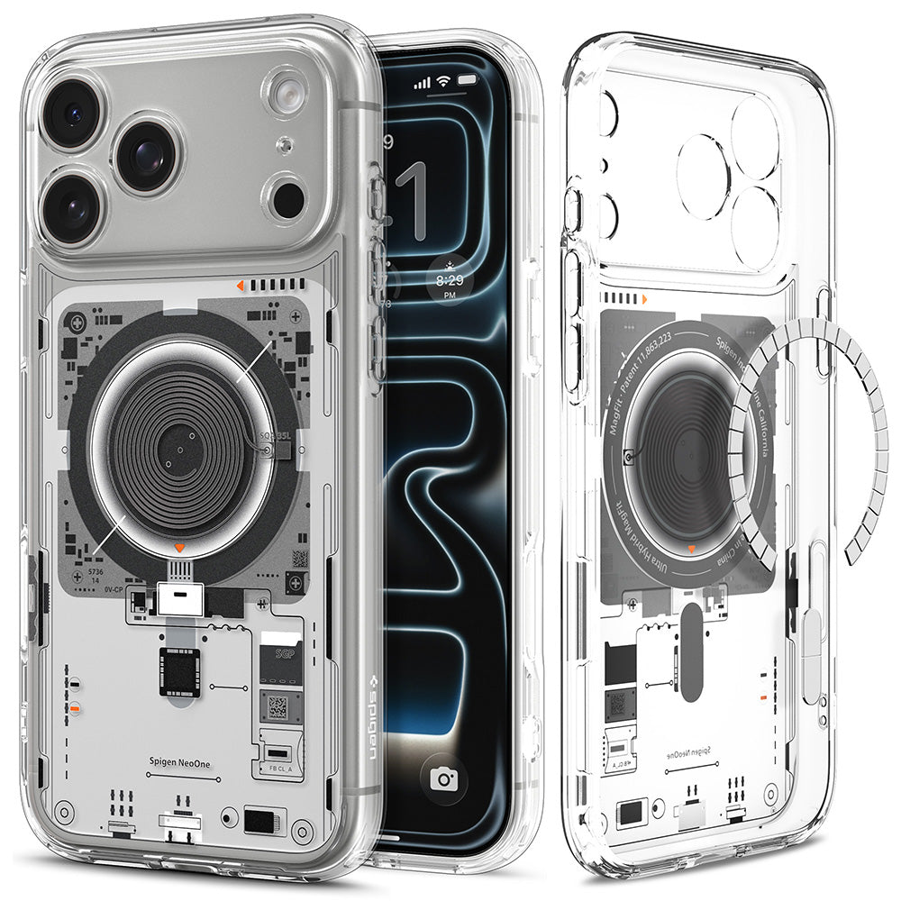 MagSafe ovitek za Apple iPhone 18 Pro / 17 Pro, Spigen, Ultra Hybrid Neo One, Prozoren ACS12166