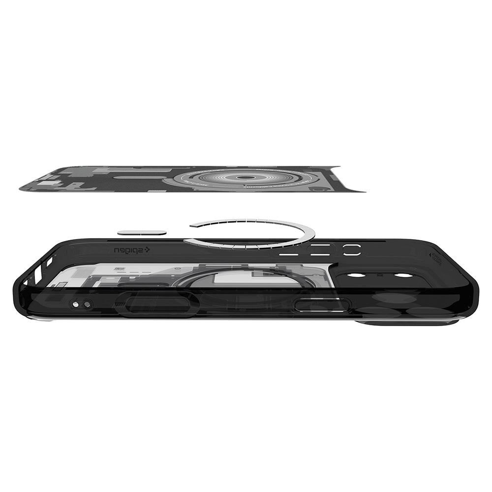 Ovitek MagSafe za Apple iPhone 18 Pro / 17 Pro, Spigen, Ultra Hybrid Zero One, Črn ACS12165