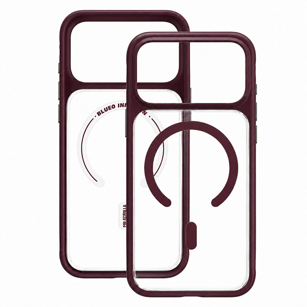 MagSafe ovitek za Apple iPhone 18 Pro Max / 17 Pro Max, Blueo, prijazen do kože, odporen proti padcem, satenasto bordo rdečega odtenka