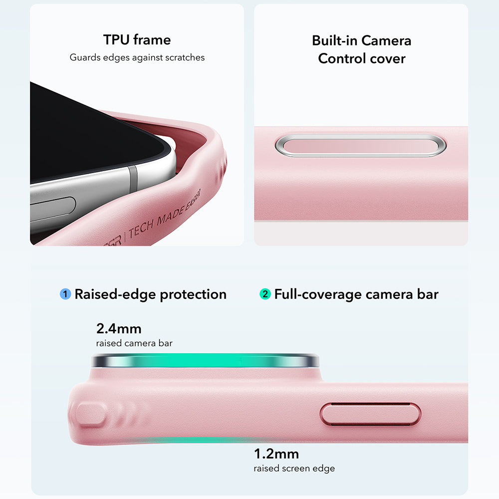 MagSafe ovitek za Apple iPhone 18 Pro Max / 17 Pro Max, ESR, Classic Hybrid Kickstand, Roza saten