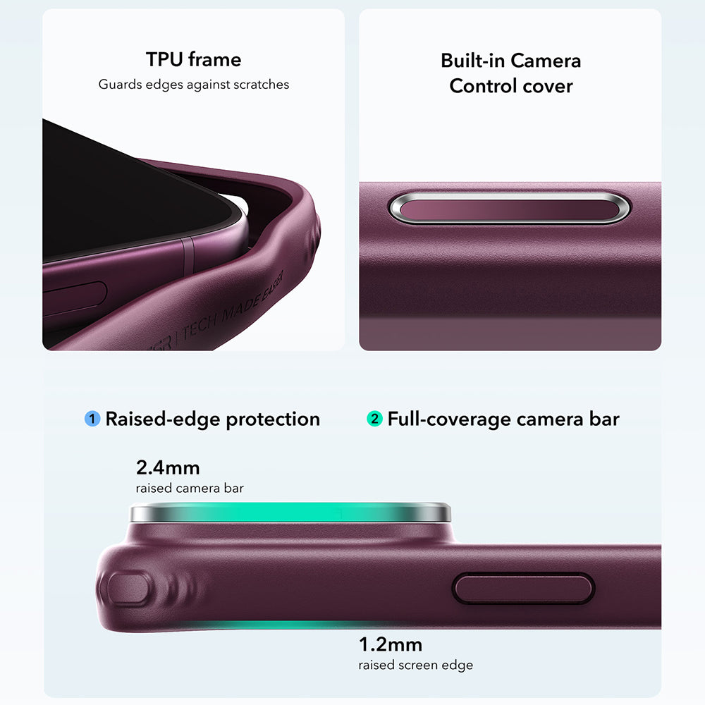 MagSafe ovitek za Apple iPhone 18 Pro Max / 17 Pro Max, ESR, Classic Hybrid Kickstand, Temno rdeč mat