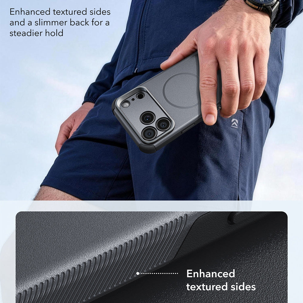 MagSafe ovitek za Apple iPhone 18 Pro Max / 17 Pro Max, ESR, Cyber Armor Kickstand, Siva