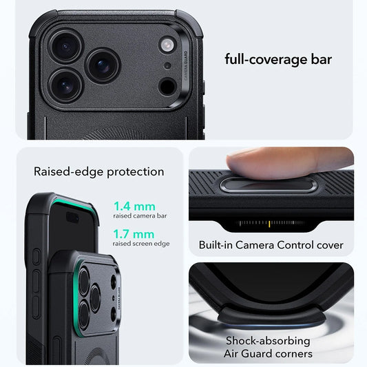 Ovitek MagSafe za Apple iPhone 18 Pro Max / 17 Pro Max, ESR, Cyber, Črn