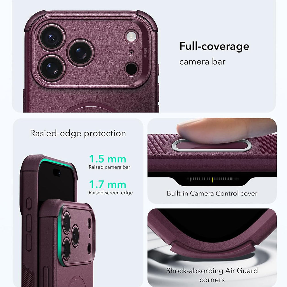 MagSafe ovitek za Apple iPhone 18 Pro Max / 17 Pro Max, ESR, Cyber, temno vijoličen mat