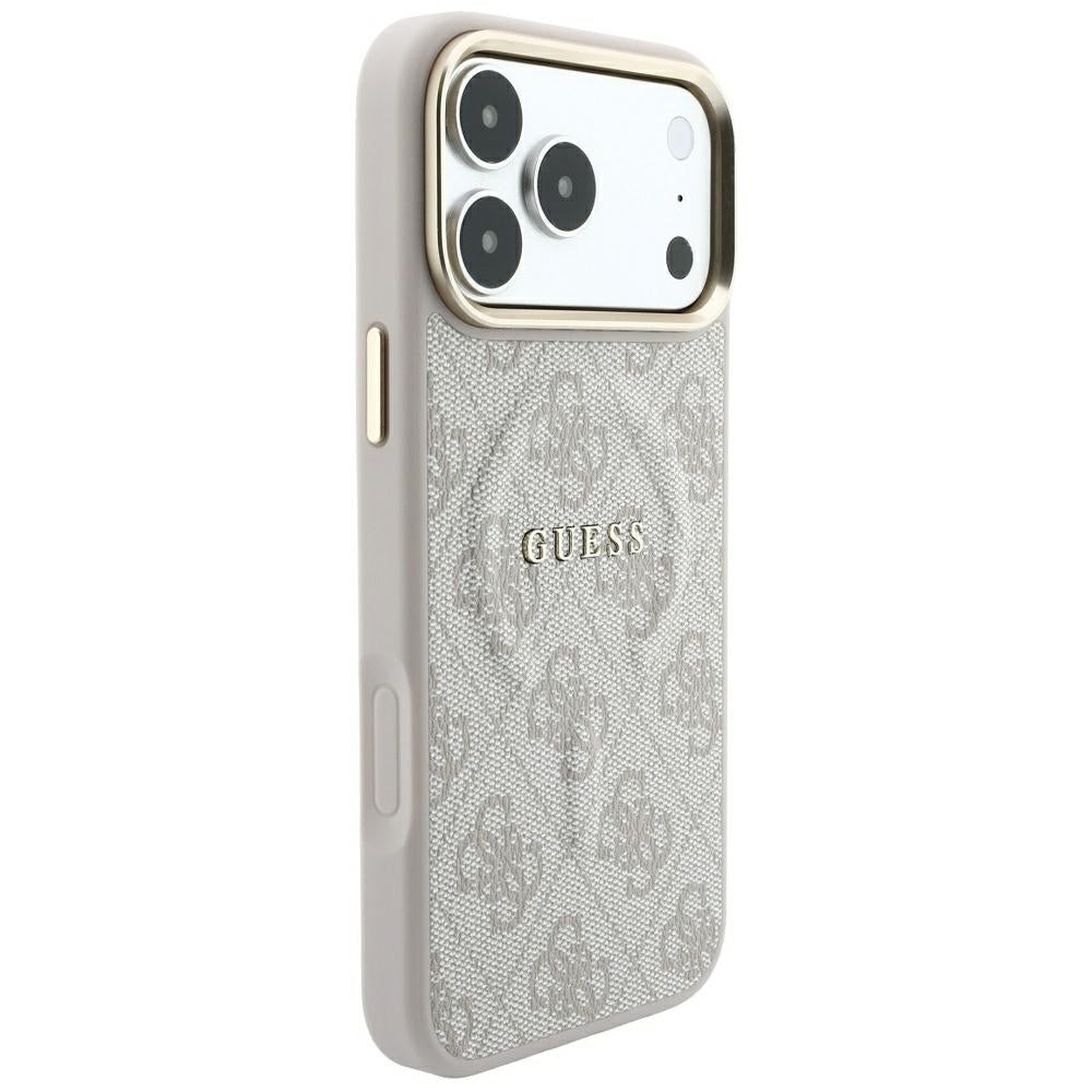 MagSafe ovitek za Apple iPhone 18 Pro Max / 17 Pro Max, Guess, 4G Relief Classic, Roza