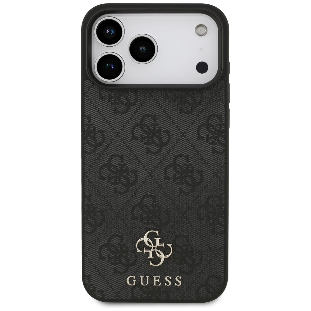 Ovitek MagSafe za Apple iPhone 18 Pro Max / 17 Pro Max, Guess, 4G Small and Classic, Črn