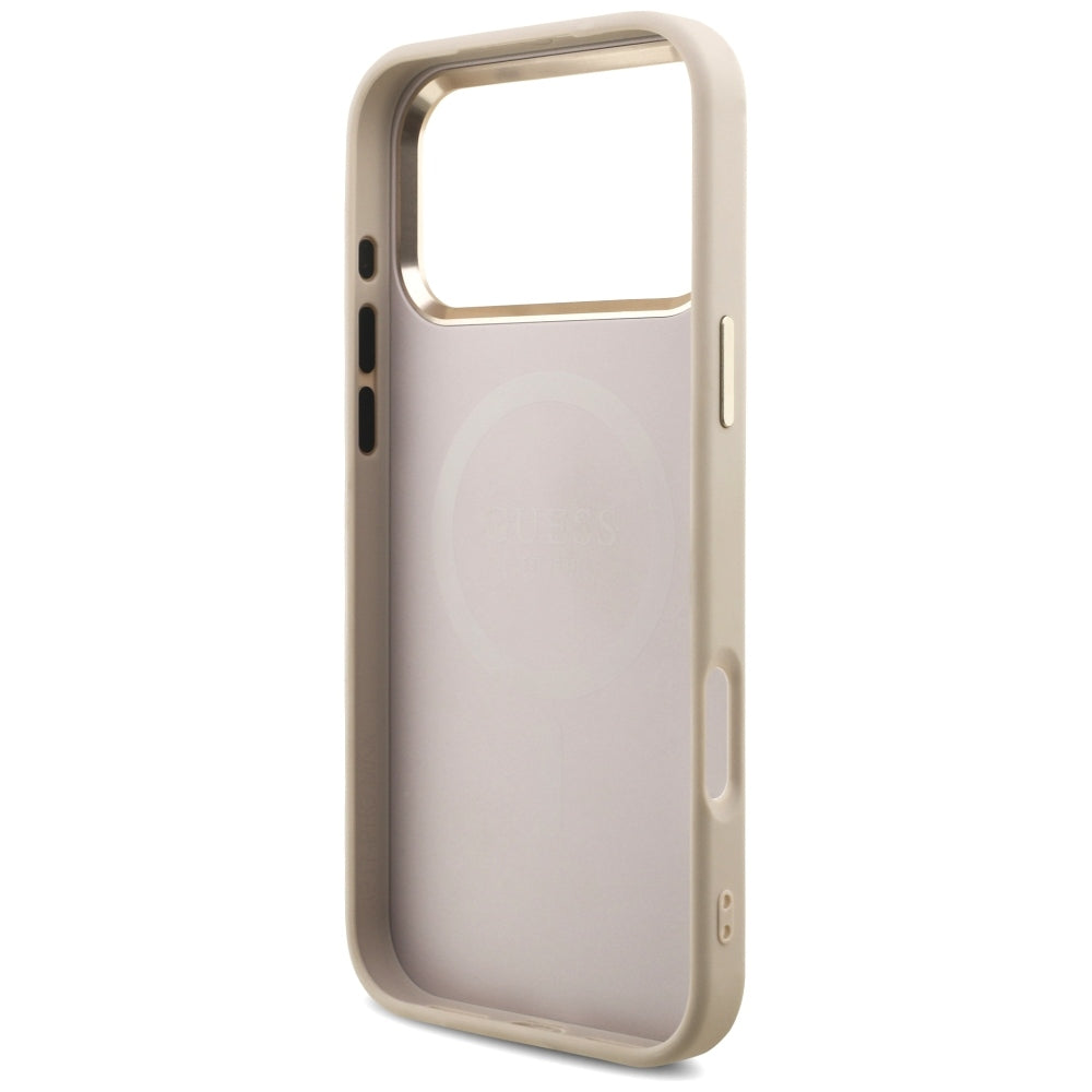 MagSafe ovitek za Apple iPhone 18 Pro Max / 17 Pro Max, Guess, 4G Triangle Logo, roza