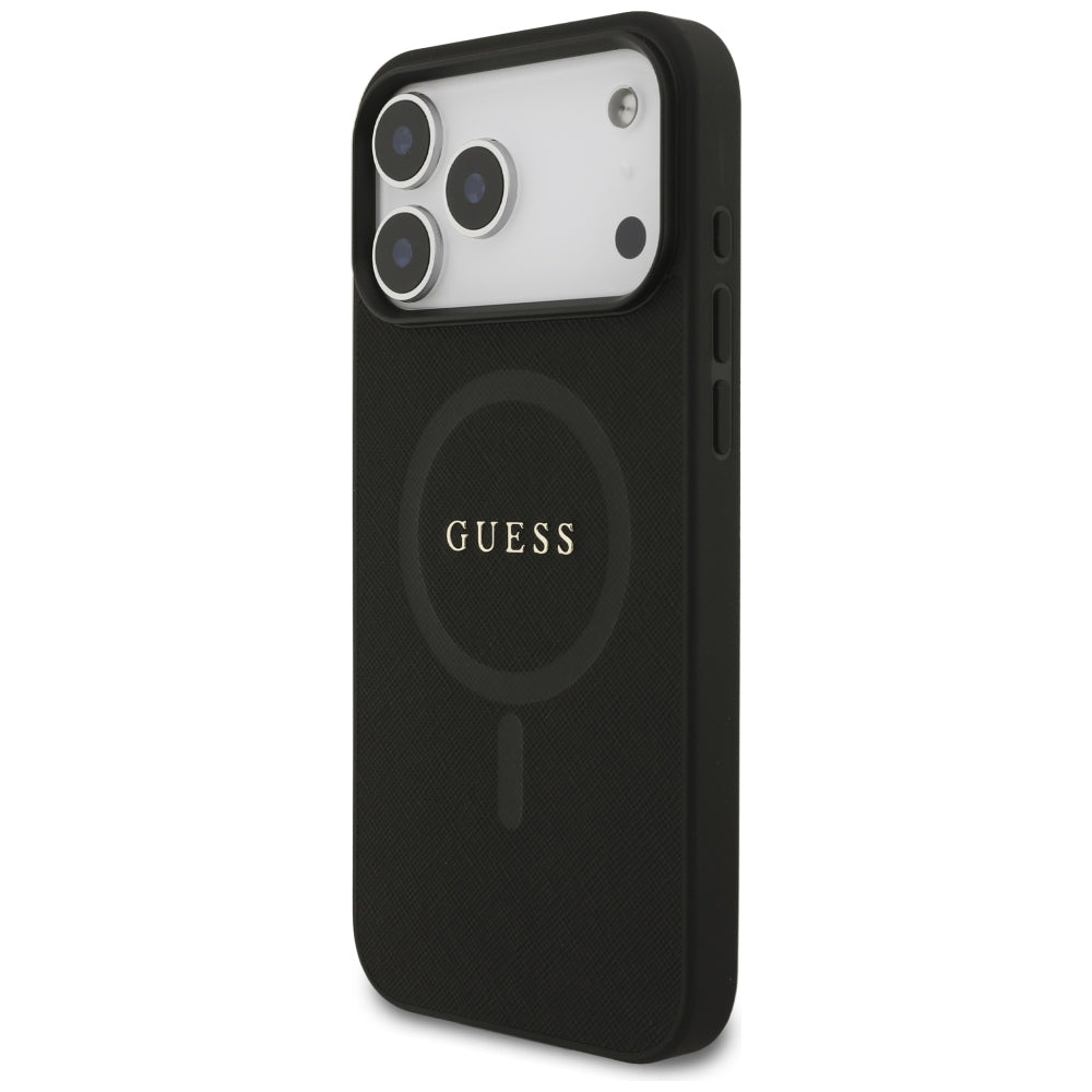 MagSafe ovitek za Apple iPhone 18 Pro Max / 17 Pro Max, Guess, Saffiano, Črn