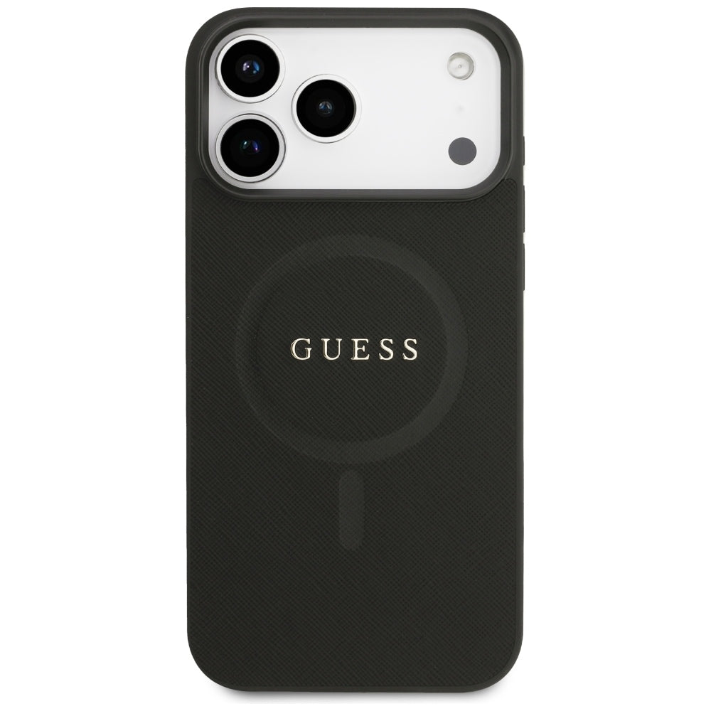 MagSafe ovitek za Apple iPhone 18 Pro Max / 17 Pro Max, Guess, Saffiano, Črn
