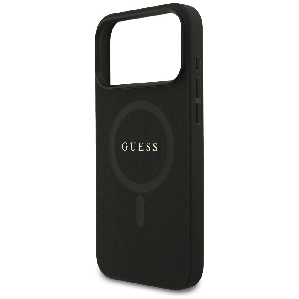 MagSafe ovitek za Apple iPhone 18 Pro Max / 17 Pro Max, Guess, Saffiano, Črn