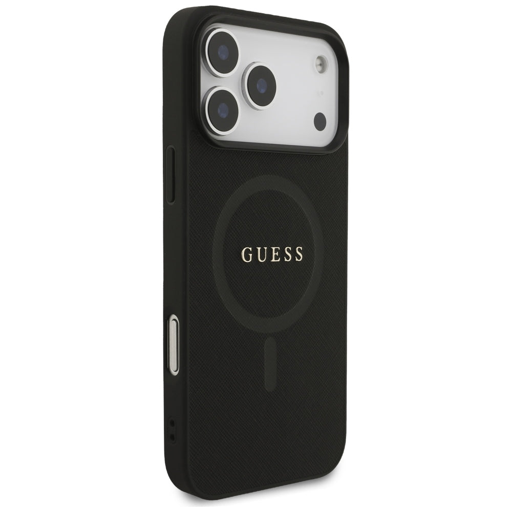 MagSafe ovitek za Apple iPhone 18 Pro Max / 17 Pro Max, Guess, Saffiano, Črn