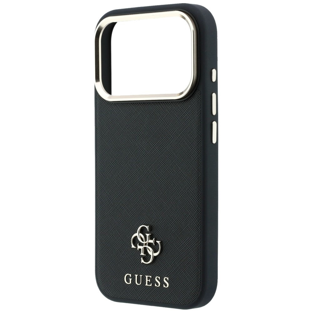 MagSafe ovitek za Apple iPhone 18 Pro Max / 17 Pro Max, Guess, Saffiano Small 4G Classic, Črn