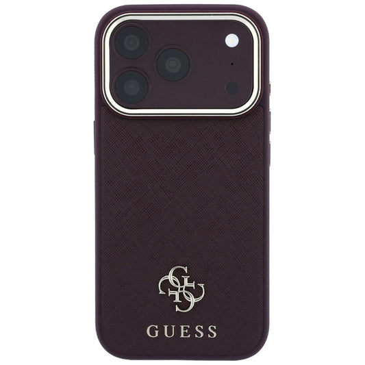 MagSafe ovitek za Apple iPhone 18 Pro Max / 17 Pro Max, Guess, Saffiano Small 4G Classic, Vijoličen