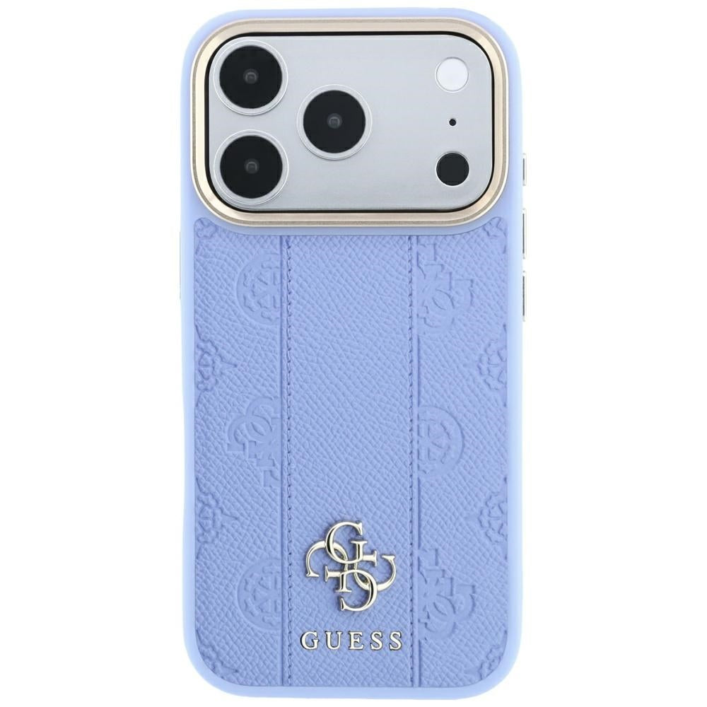 MagSafe ovitek za Apple iPhone 18 Pro Max / 17 Pro Max, Guess, Stripe Peony 4G, Bleu