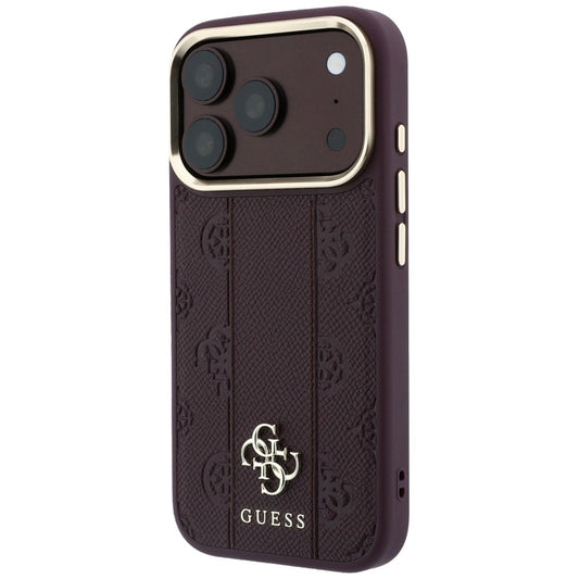 MagSafe ovitek za Apple iPhone 18 Pro Max / 17 Pro Max, Guess, Stripe Peony 4G, Vijoličen